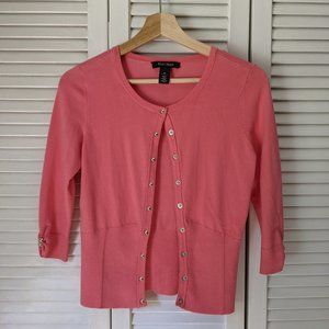 White House Black Market Pink Cardigan